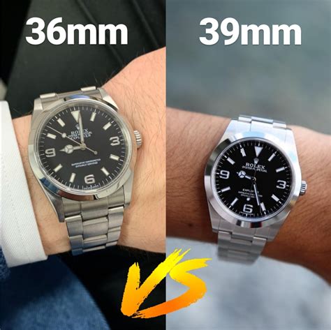 rolex explorer 36 vs 39mm|Rolex explorer 36mm on wrist.